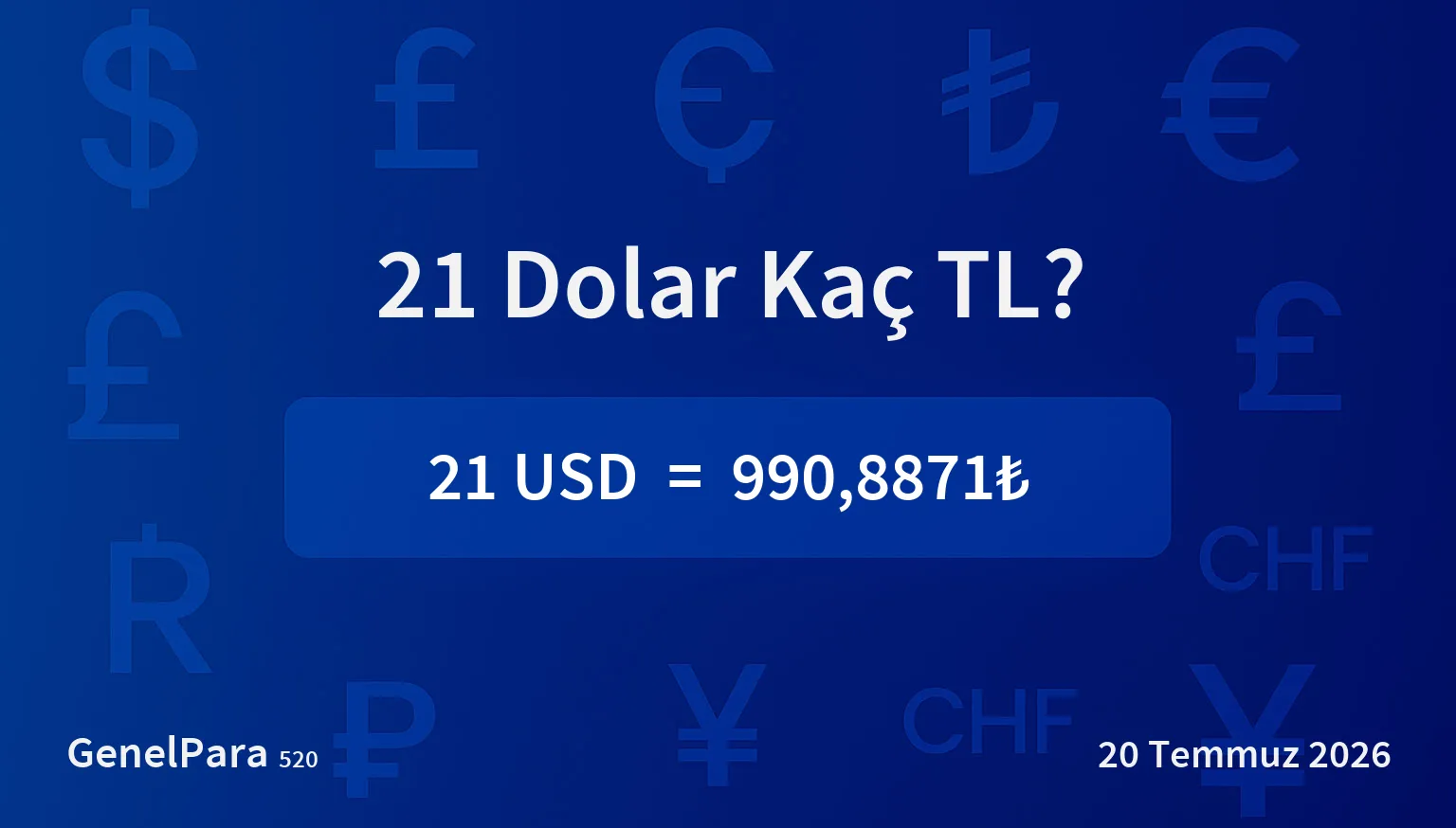 21.25 Dolar Kaç TL?