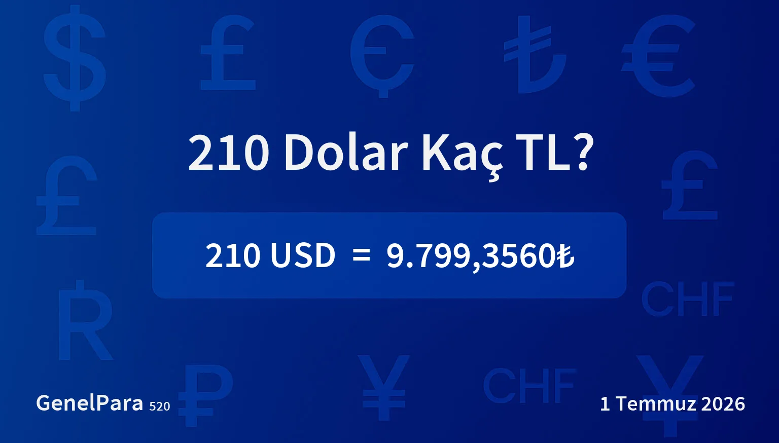 210 Dolar Kaç TL?