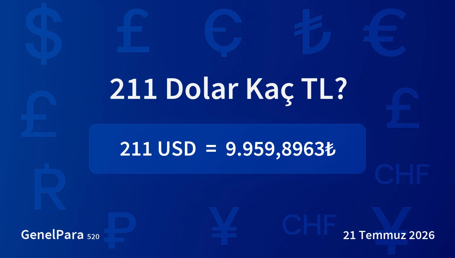 211.16 Dolar Kaç TL?