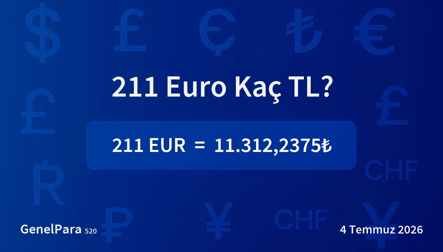 211.38 Euro Kaç TL?