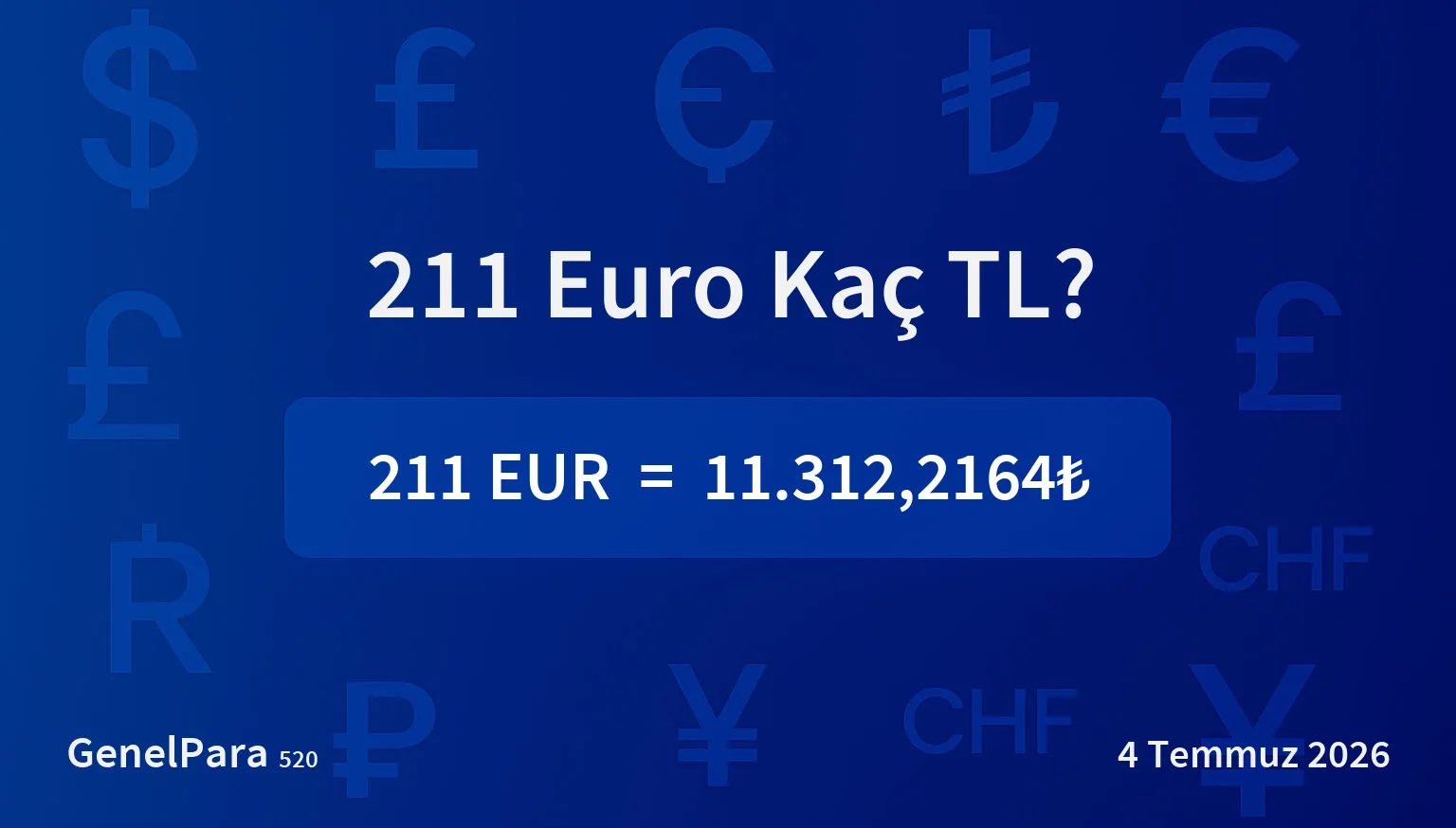 210.68 Euro Kaç TL?