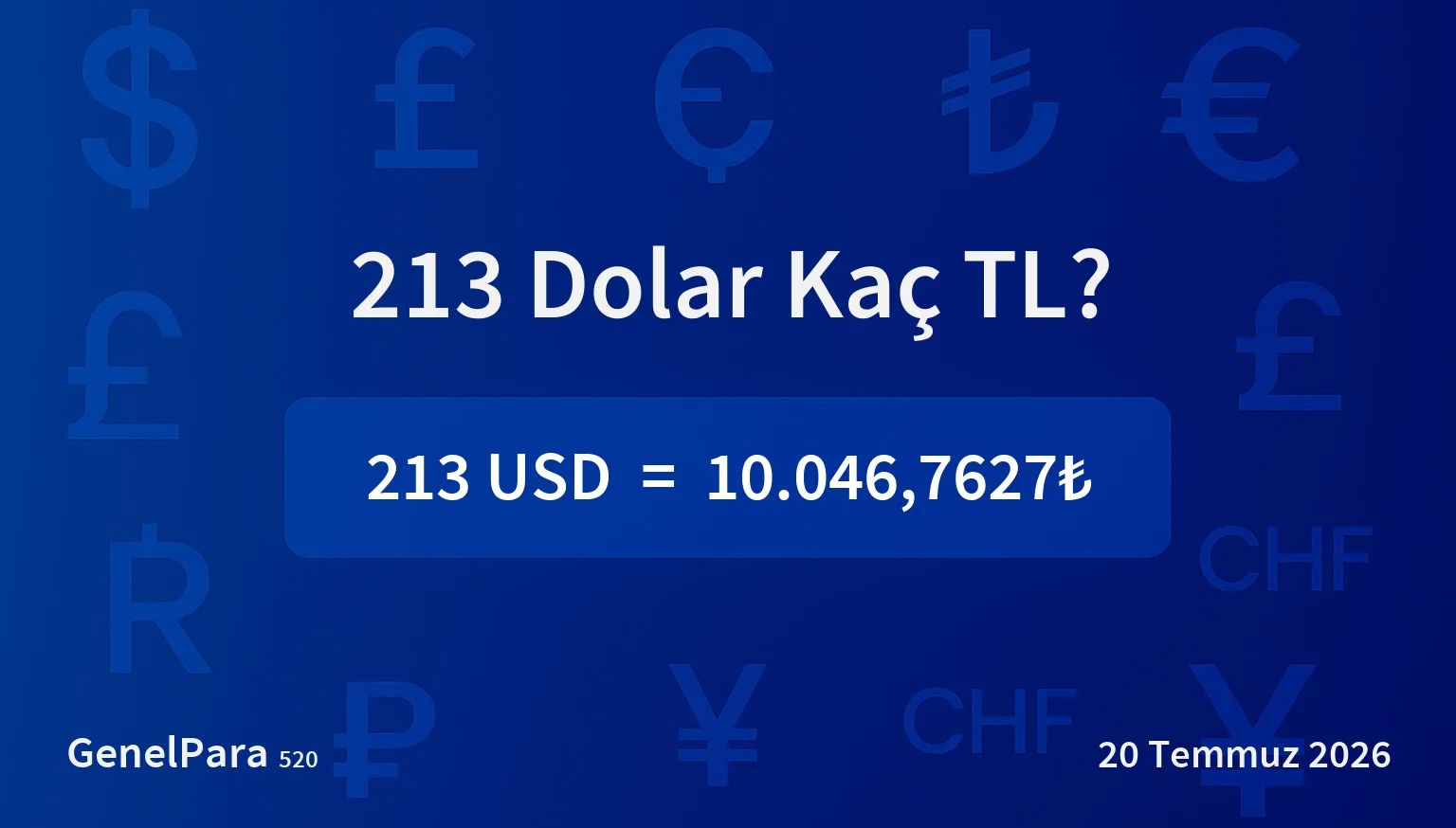 213.10 Dolar Kaç TL?