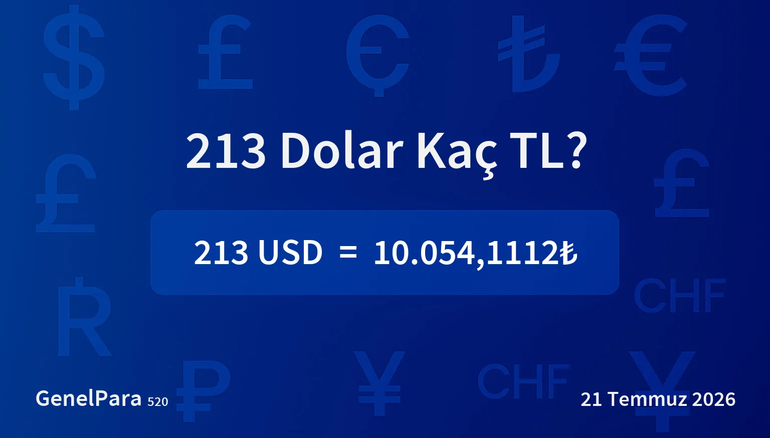 213.37 Dolar Kaç TL?