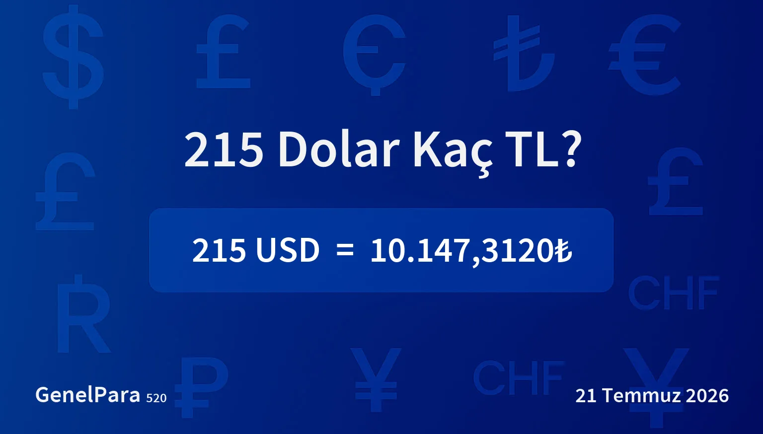 214.95 Dolar Kaç TL?