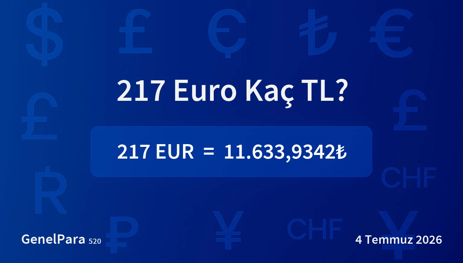 216.64 Euro Kaç TL?