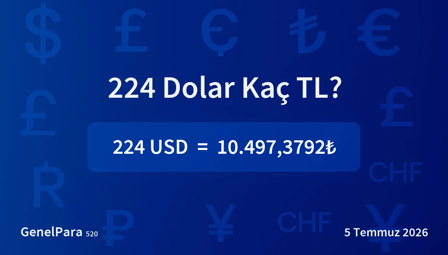223.84 Dolar Kaç TL?