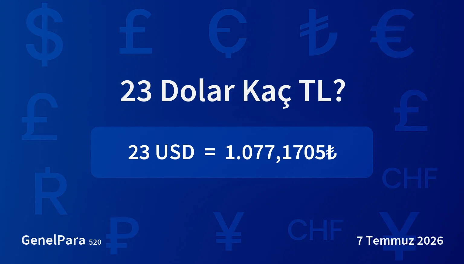 22.92 Dolar Kaç TL?