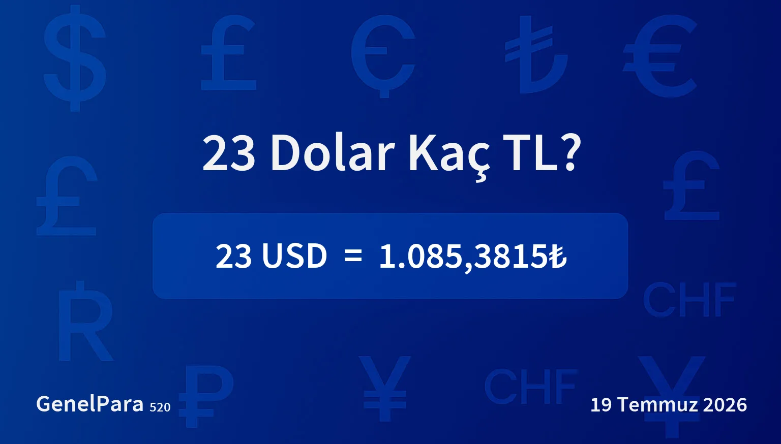 23.01 Dolar Kaç TL?