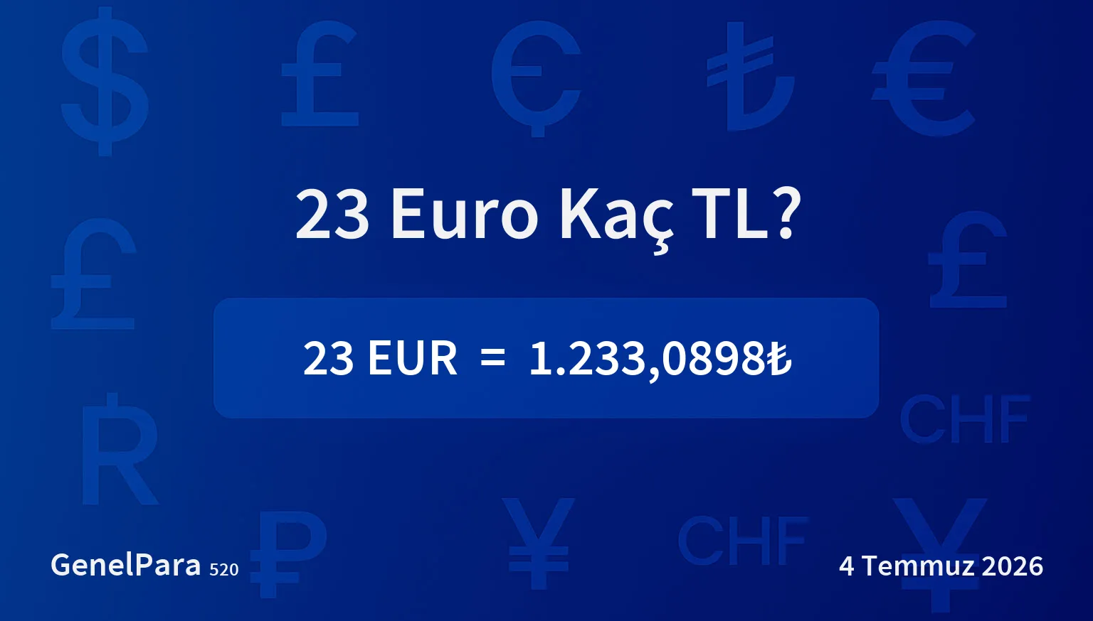 22.96 Euro Kaç TL?
