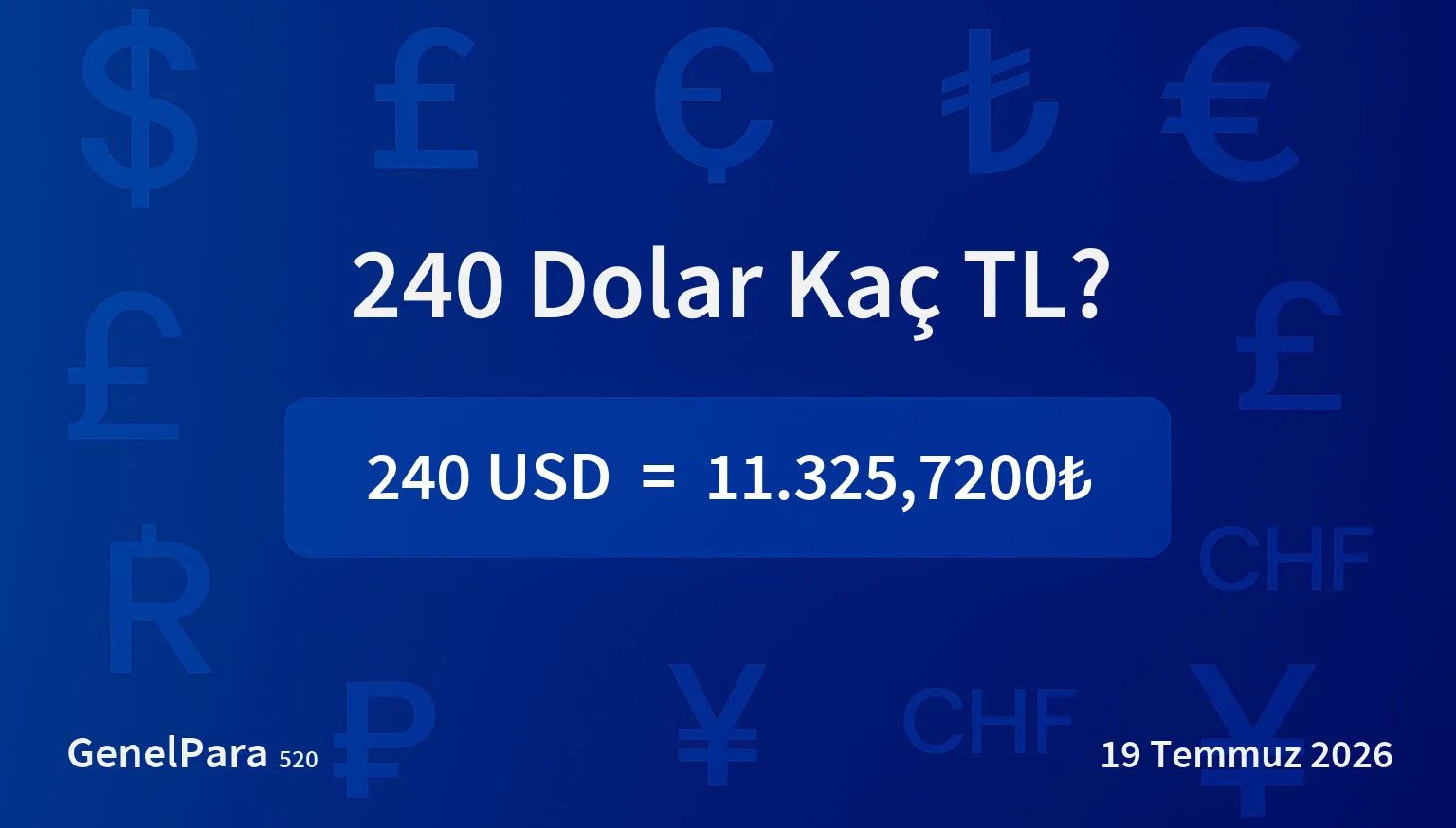 240.05 Dolar Kaç TL?