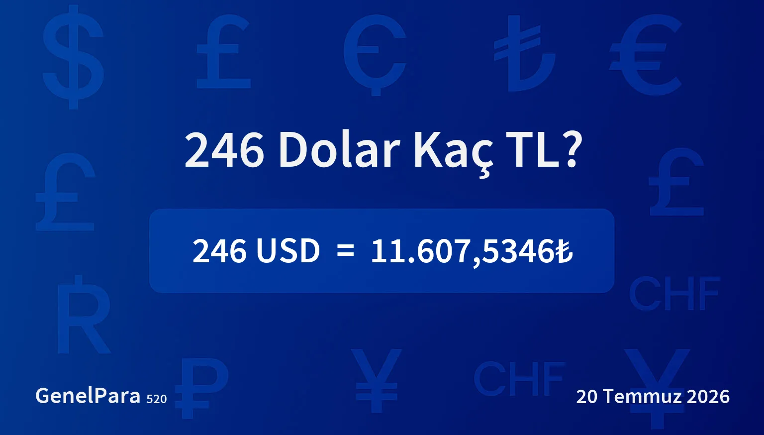 246.08 Dolar Kaç TL?