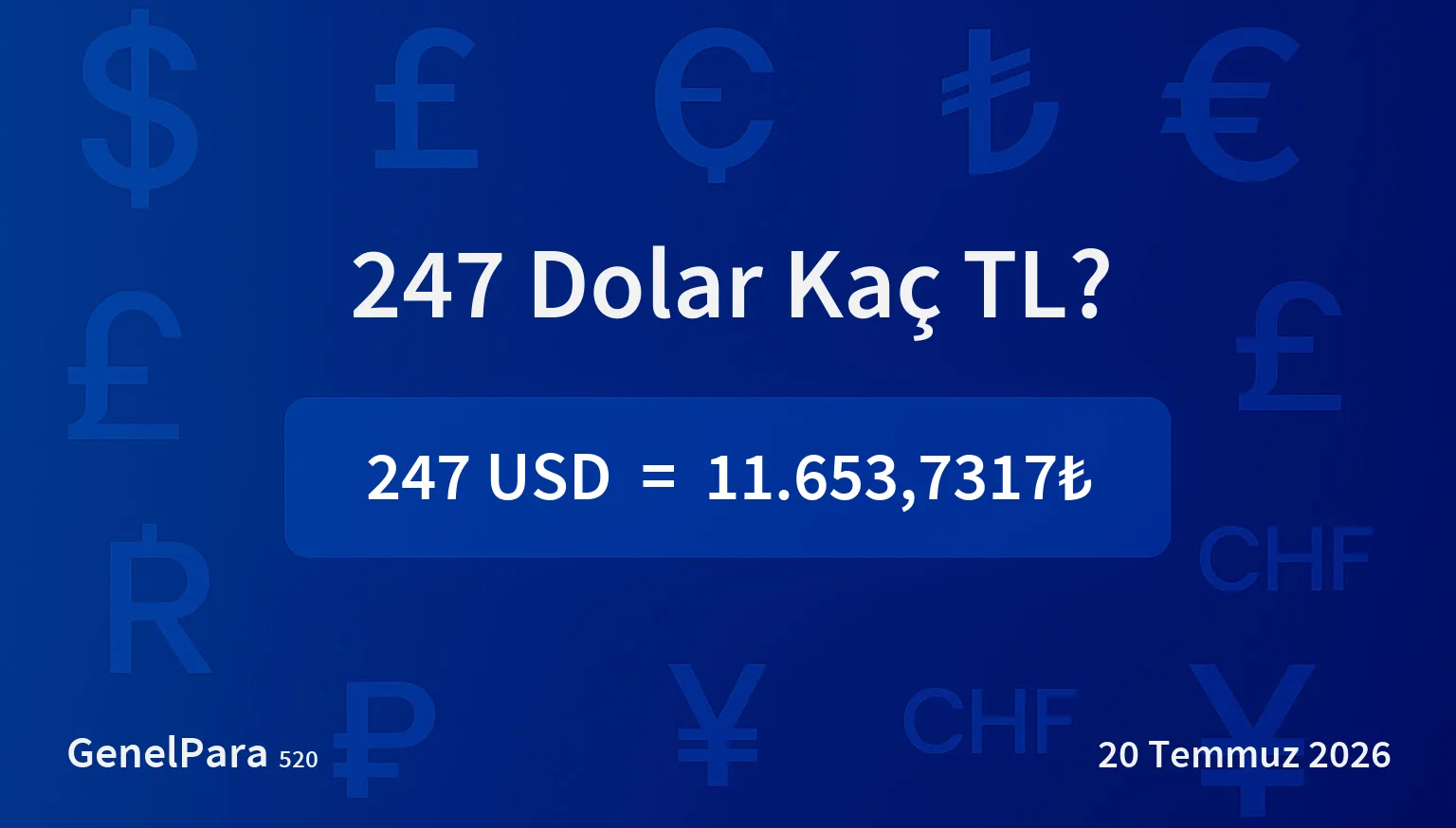 246.73 Dolar Kaç TL?