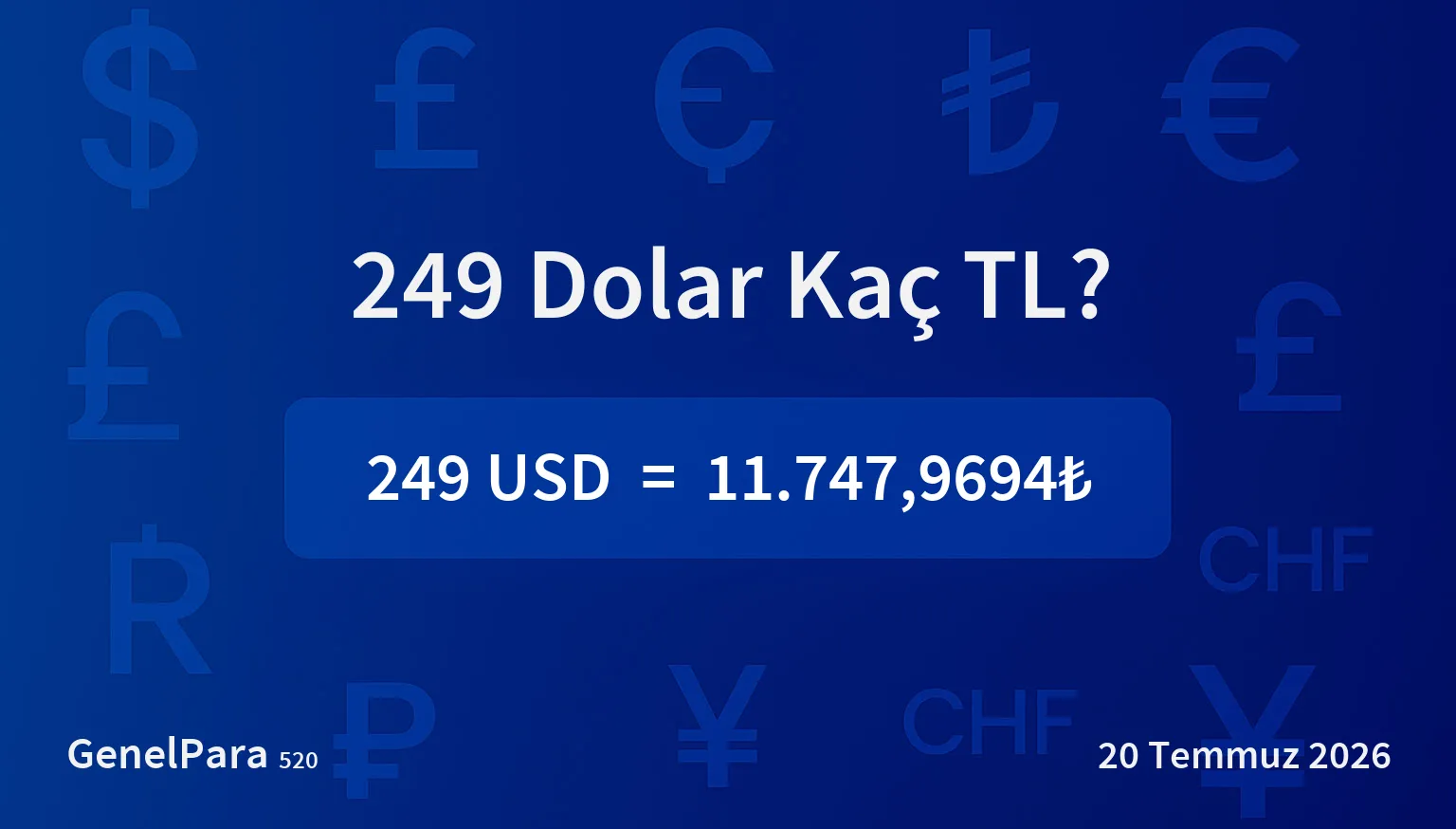 249.08 Dolar Kaç TL?