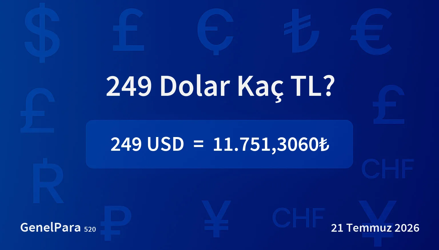 249.36 Dolar Kaç TL?