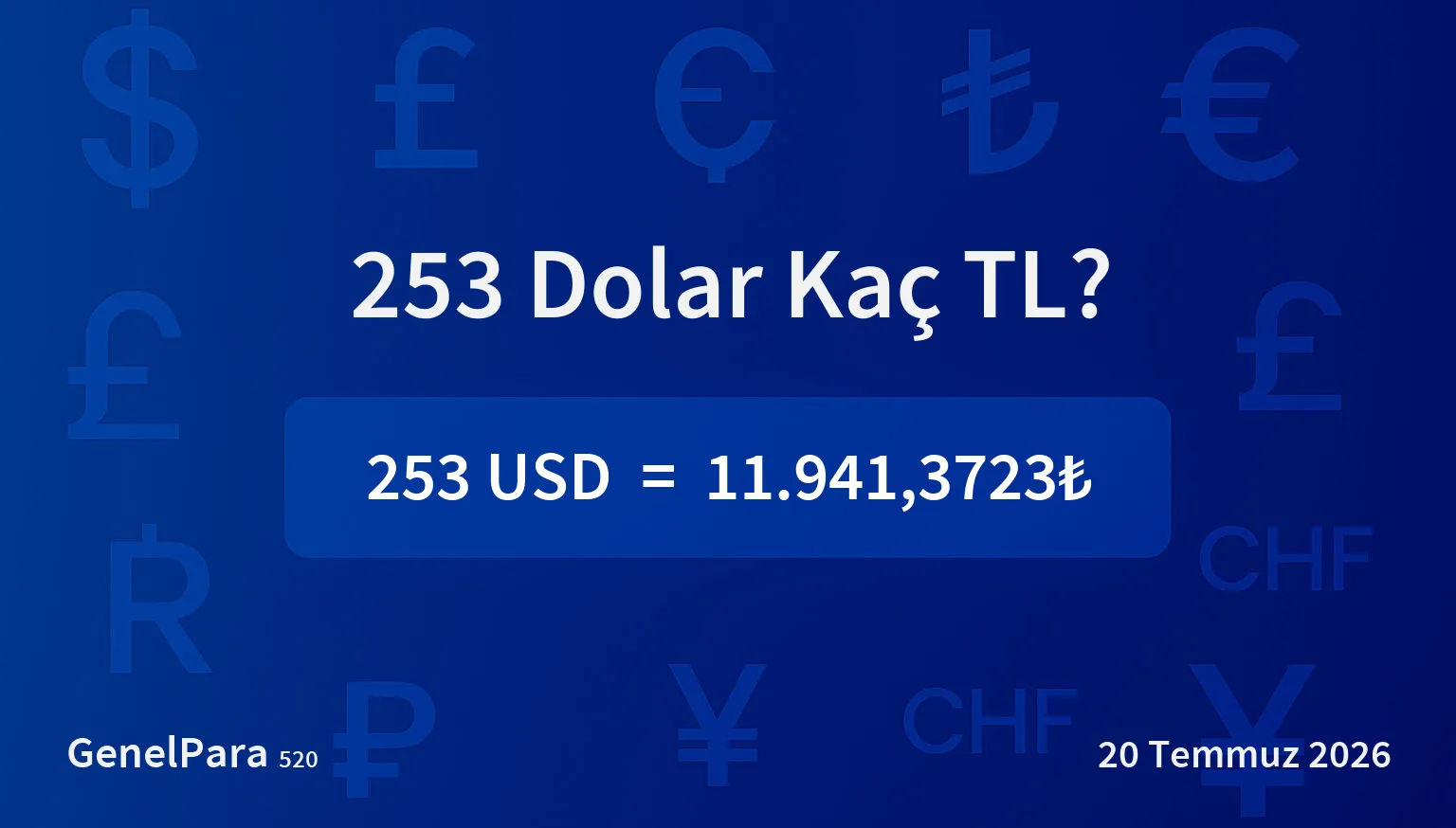 253.49 Dolar Kaç TL?
