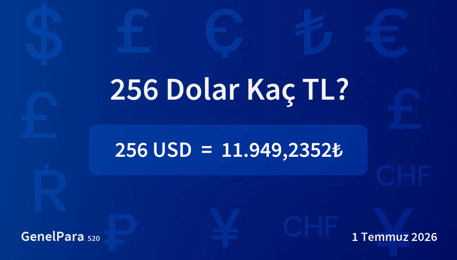 256 Dolar Kaç TL?