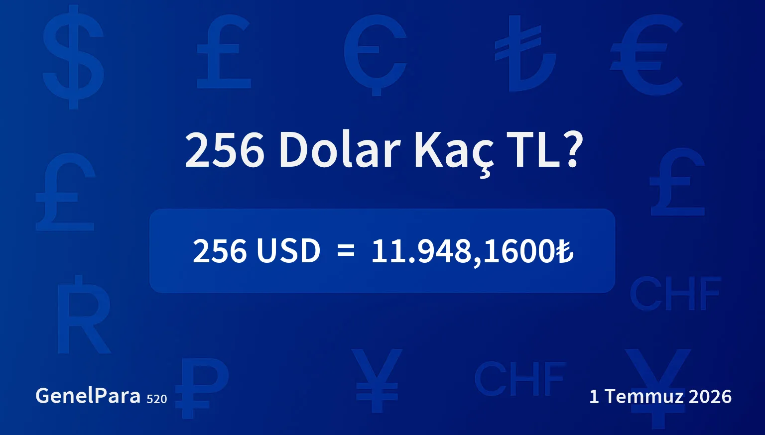 256 Dolar Kaç TL?