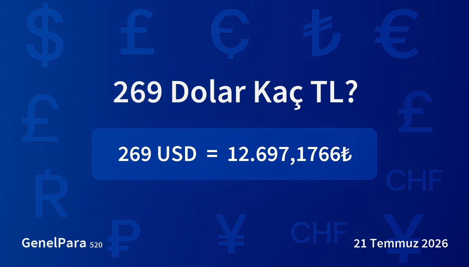 268.68 Dolar Kaç TL?