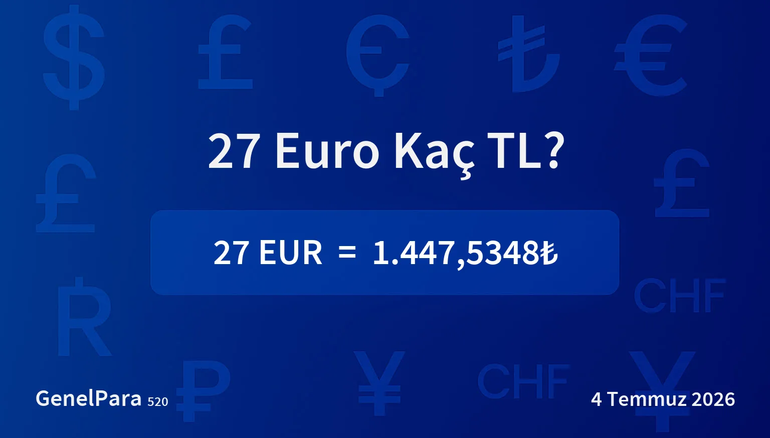 27.49 Euro Kaç TL?