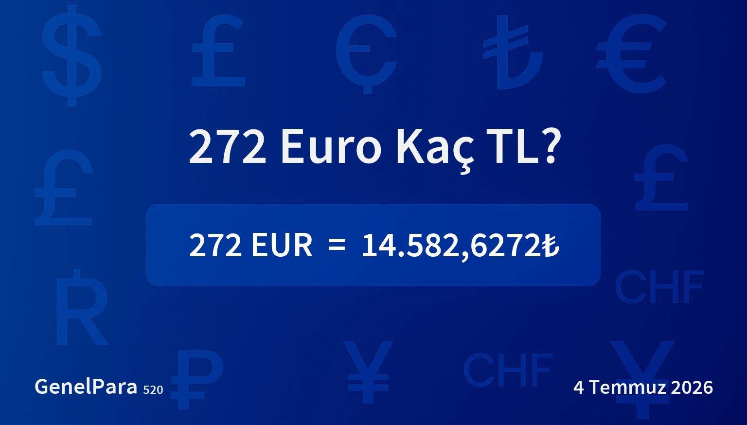 271.97 Euro Kaç TL?