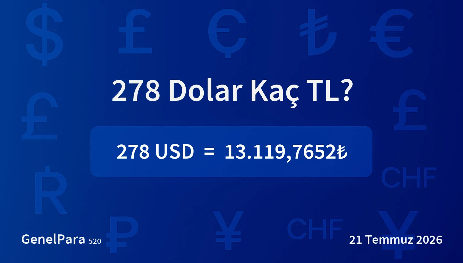 277.56 Dolar Kaç TL?