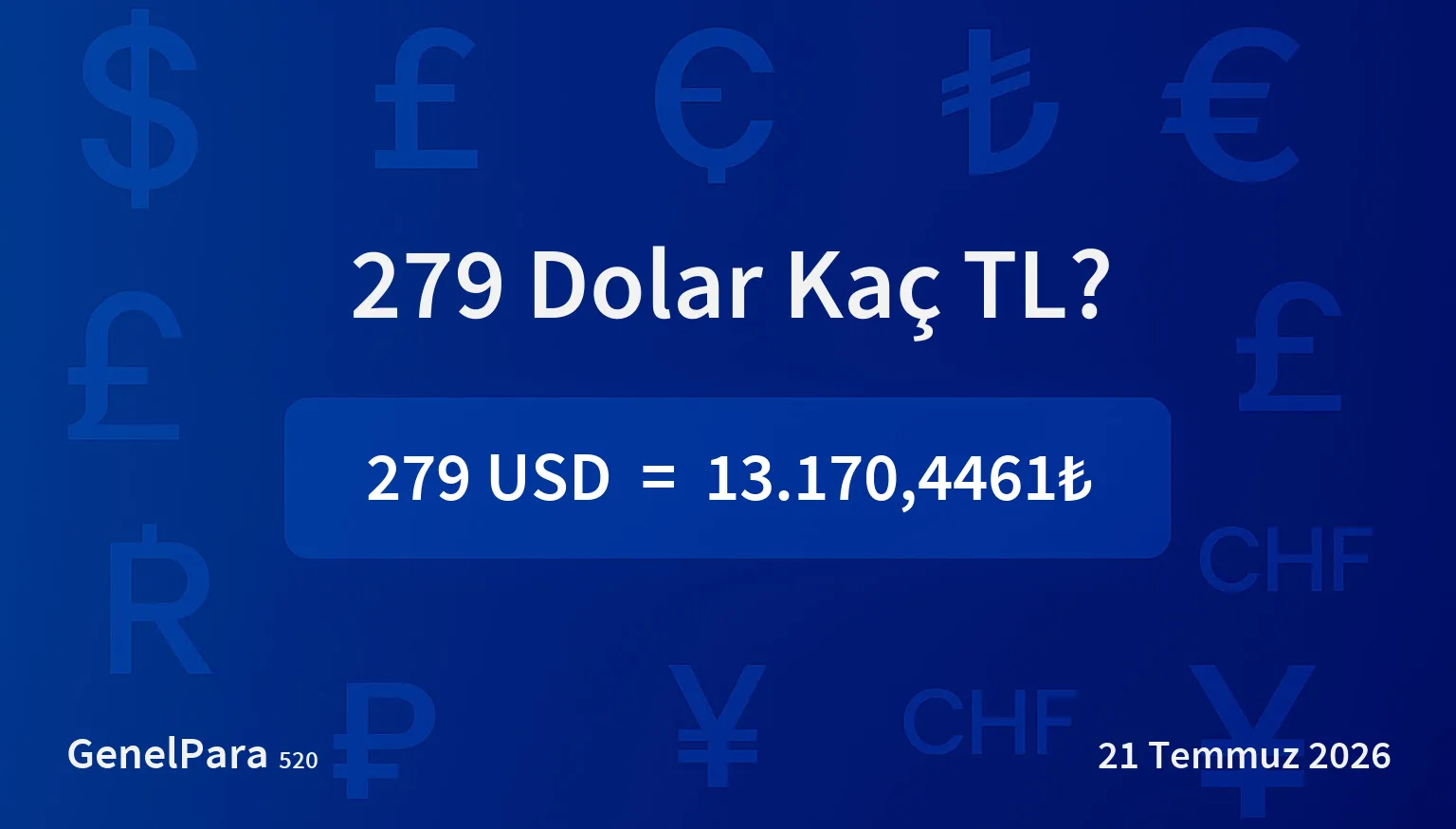 278.83 Dolar Kaç TL?
