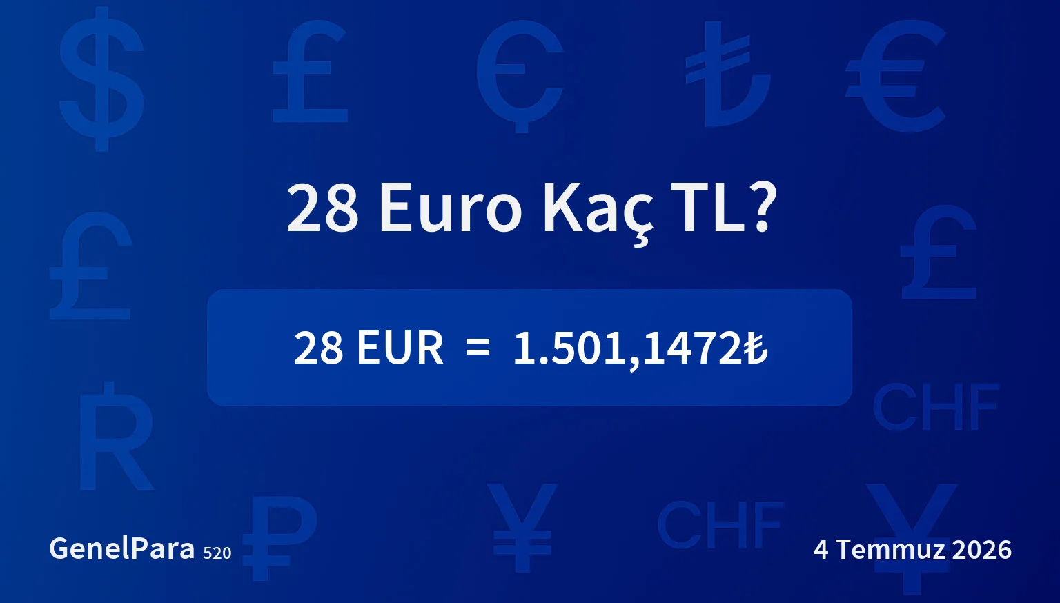 28.34 Euro Kaç TL?