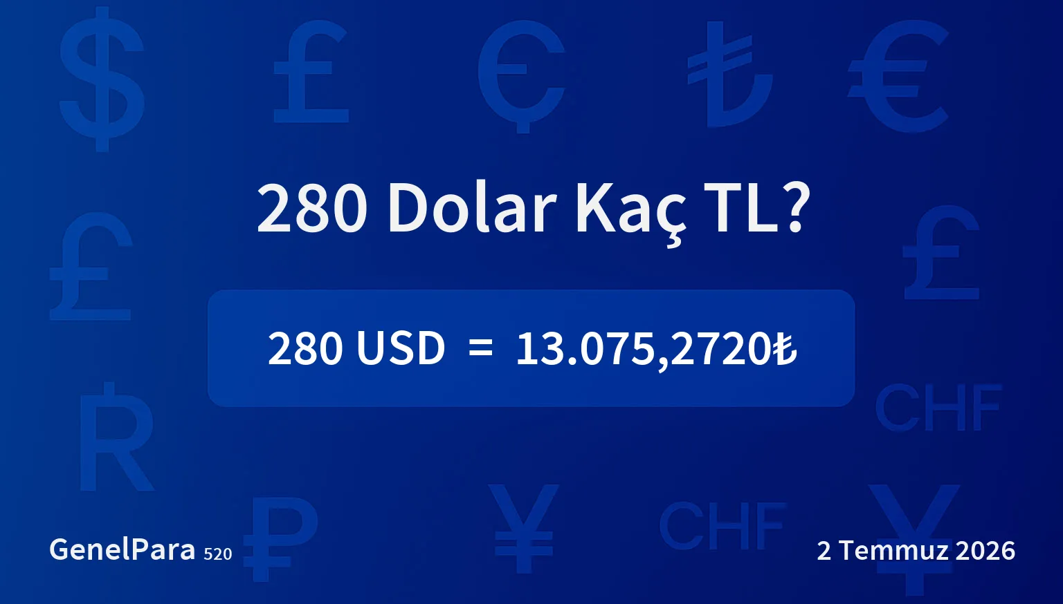 279.75 Dolar Kaç TL?