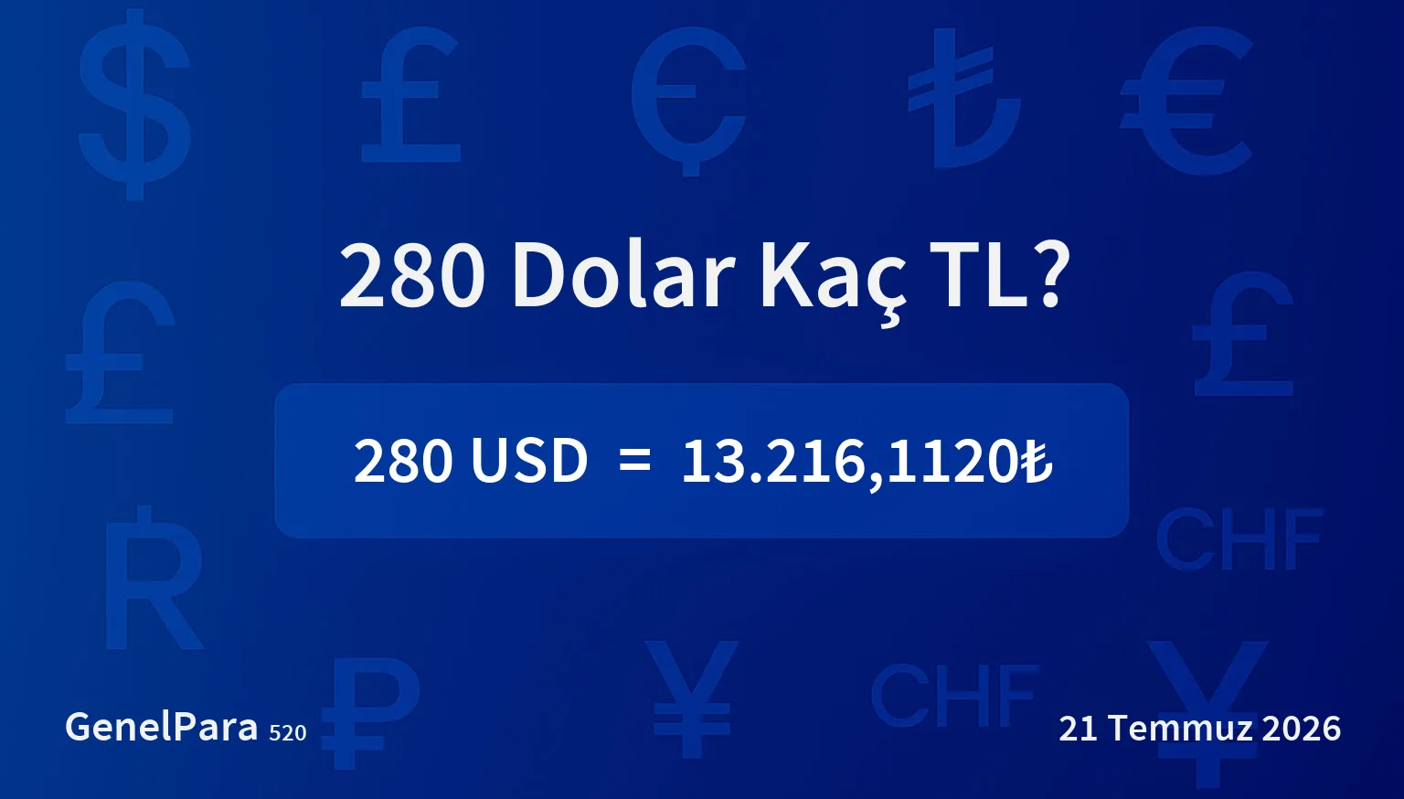 280.12 Dolar Kaç TL?