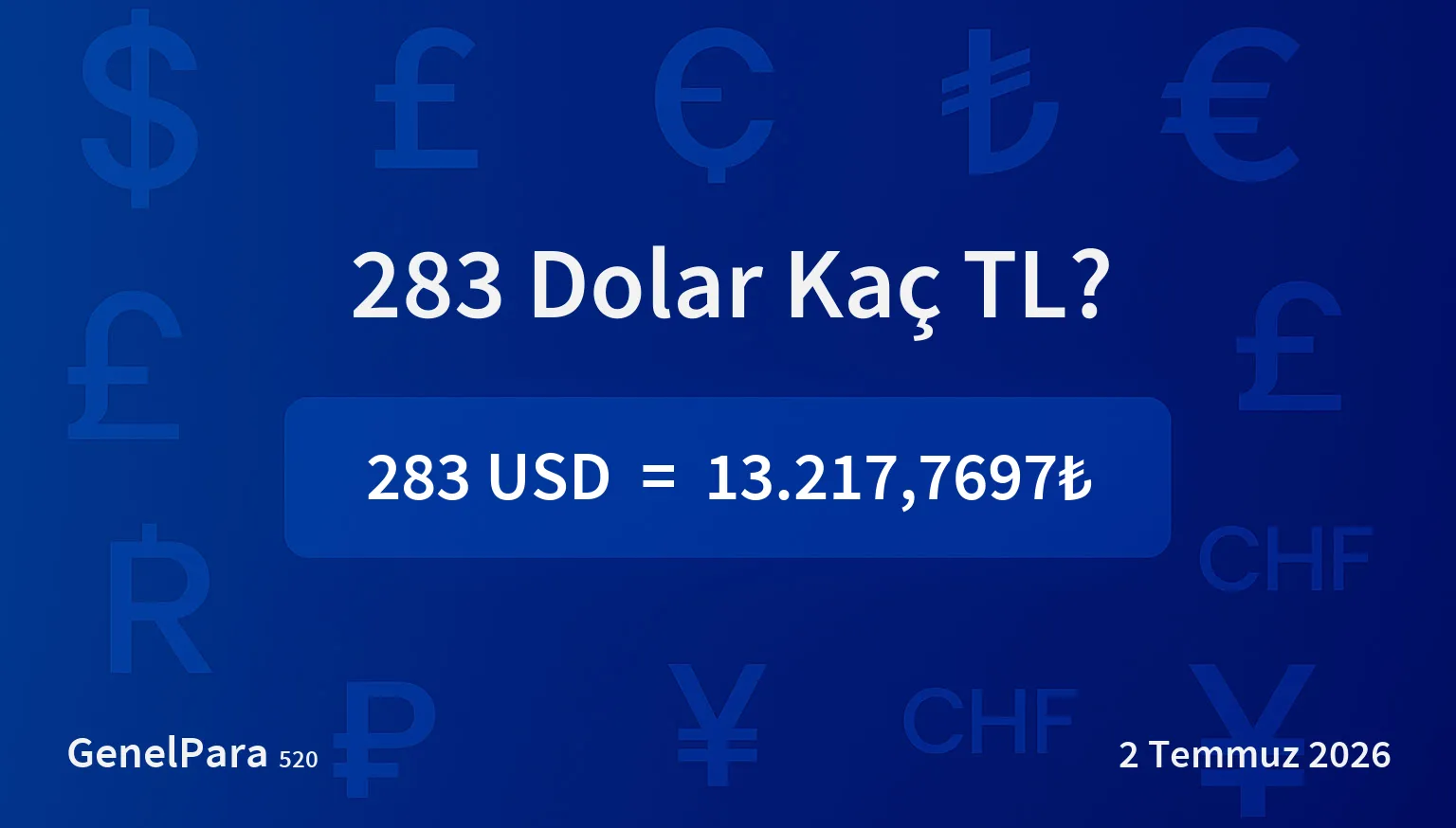 283.48 Dolar Kaç TL?