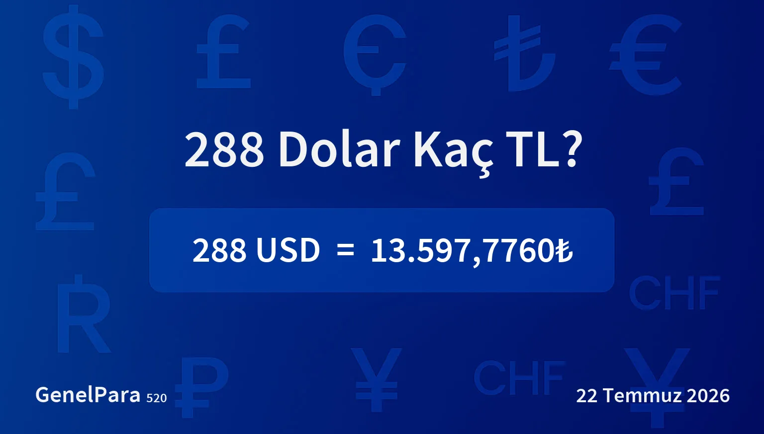 288.23 Dolar Kaç TL?