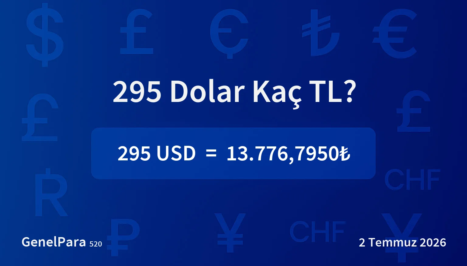 294.64 Dolar Kaç TL?