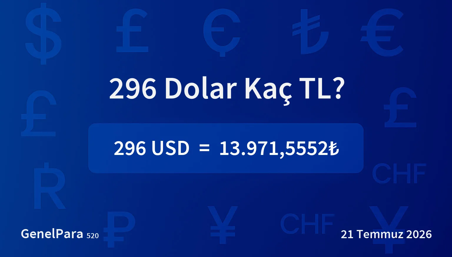 295.58 Dolar Kaç TL?