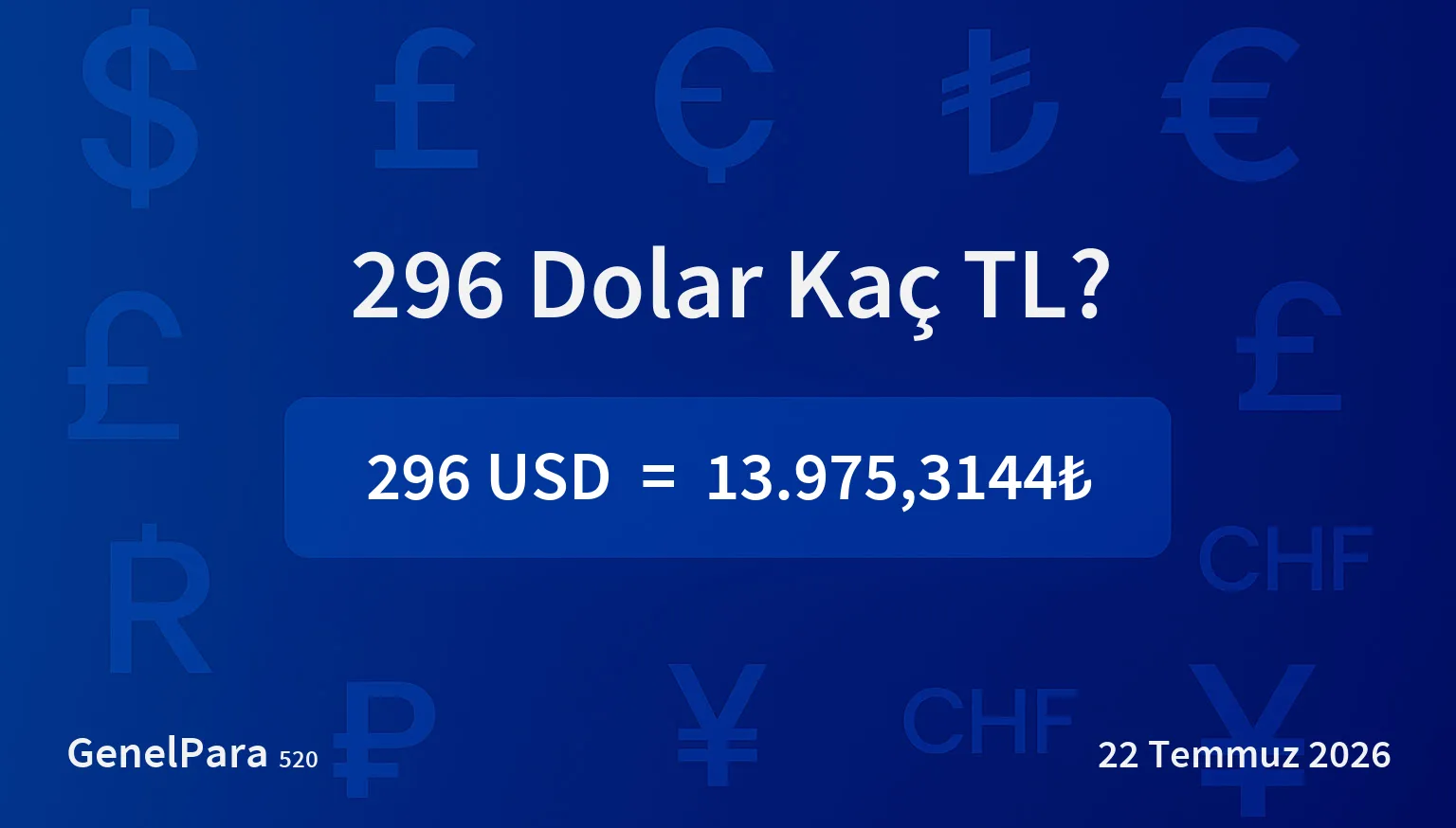 296.25 Dolar Kaç TL?