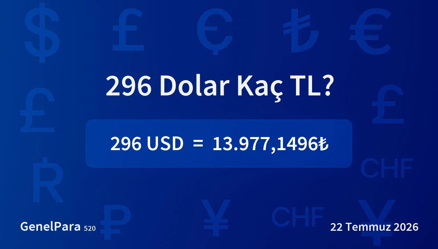 296.06 Dolar Kaç TL?