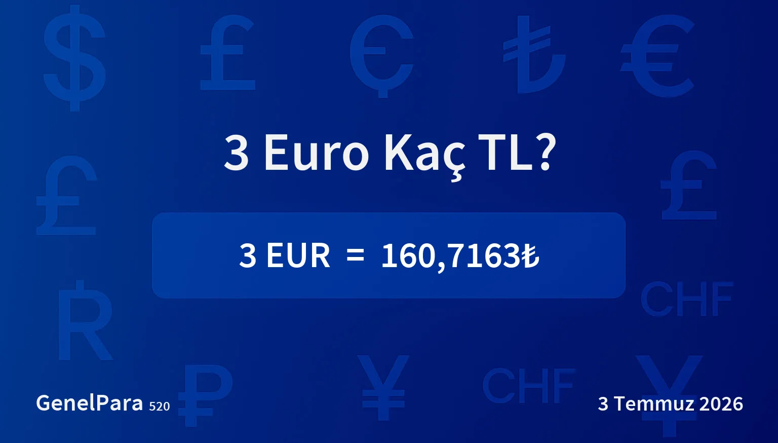 3 Euro Kaç TL?