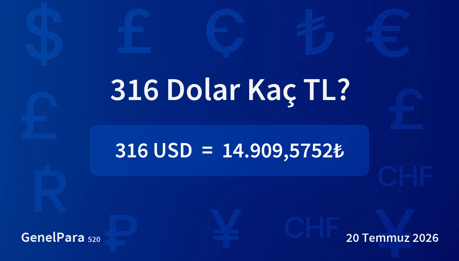 315.71 Dolar Kaç TL?
