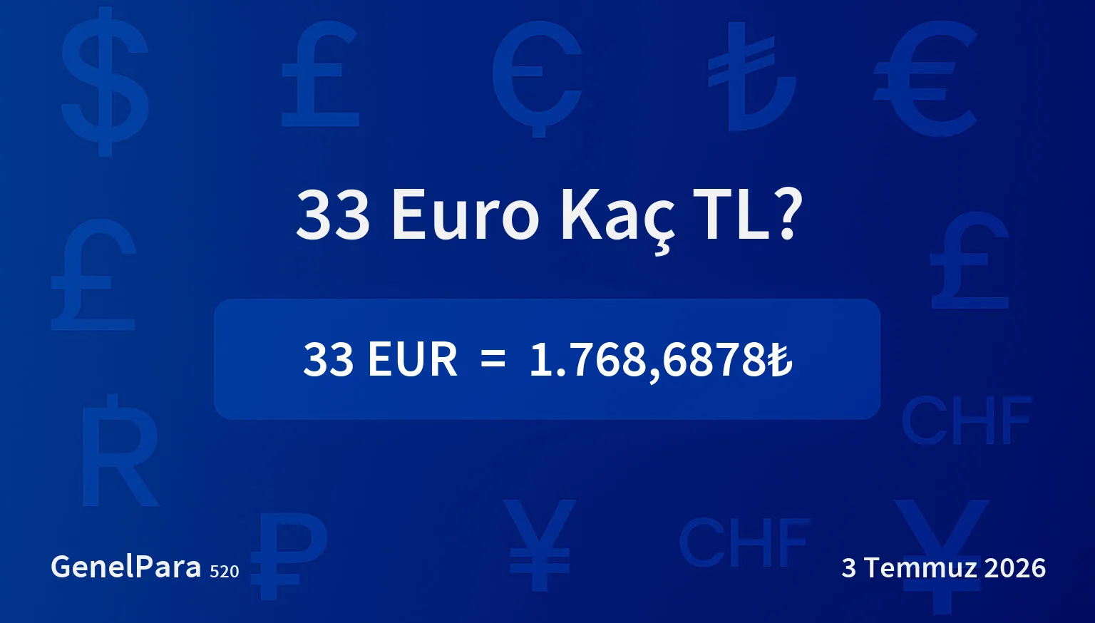 32.72 Euro Kaç TL?