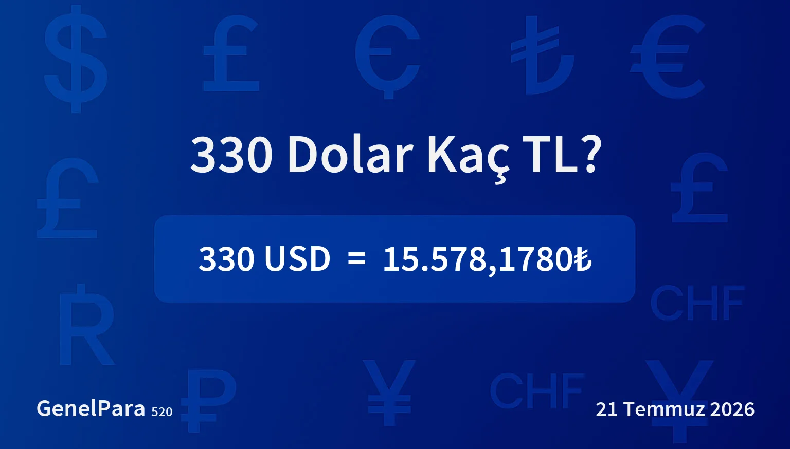 330.35 Dolar Kaç TL?