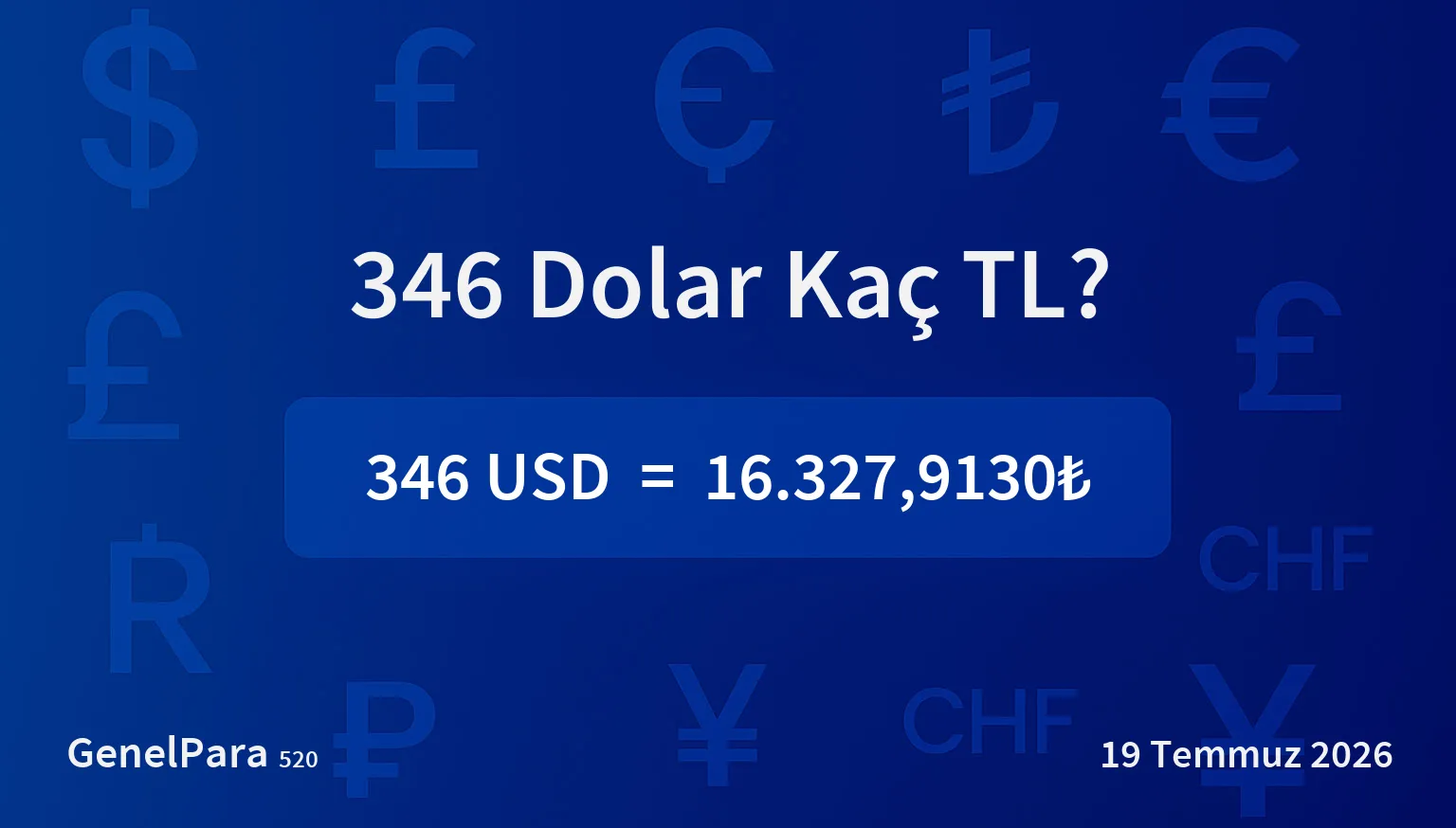 346 Dolar Kaç TL?