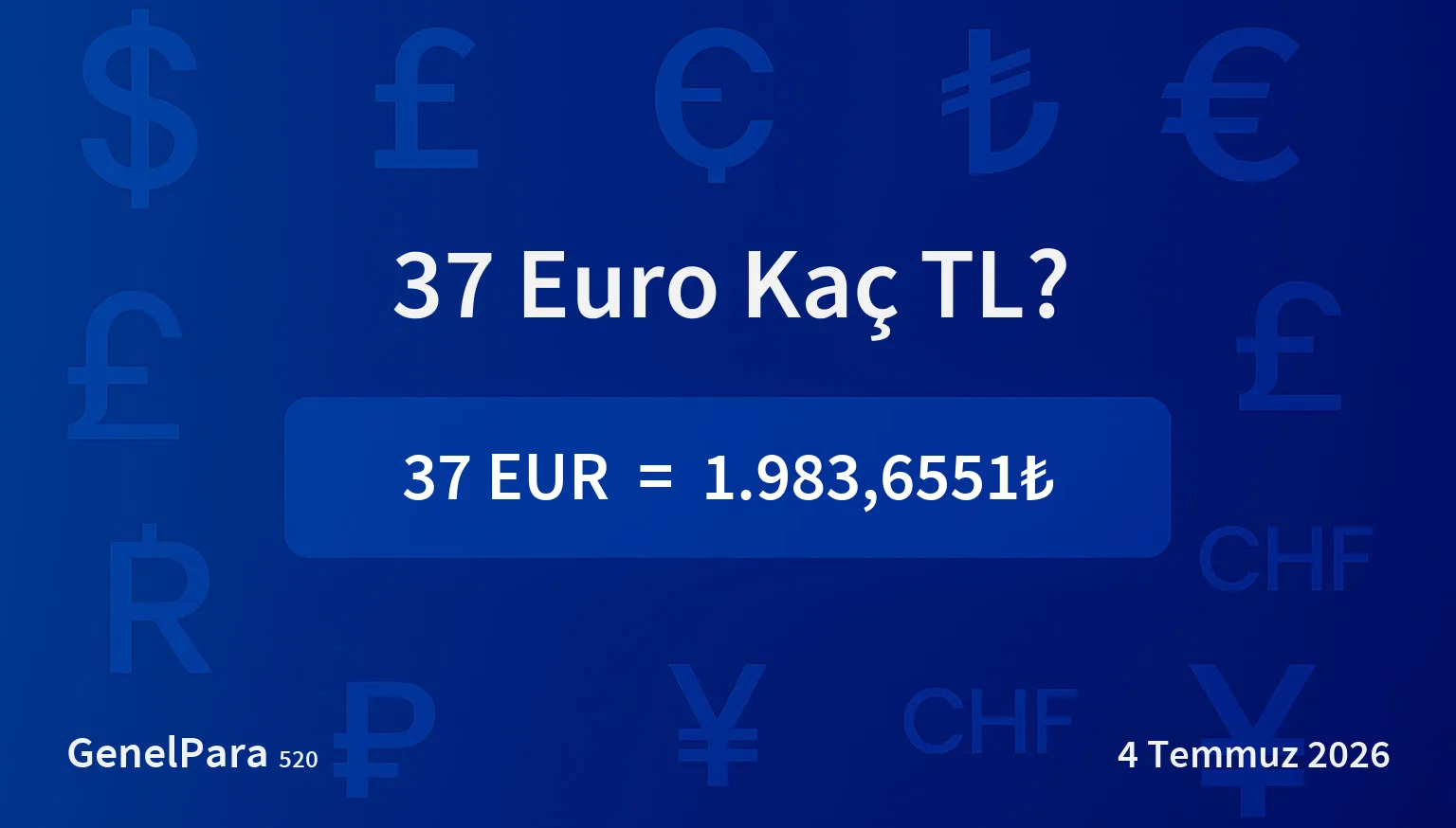 36.75 Euro Kaç TL?