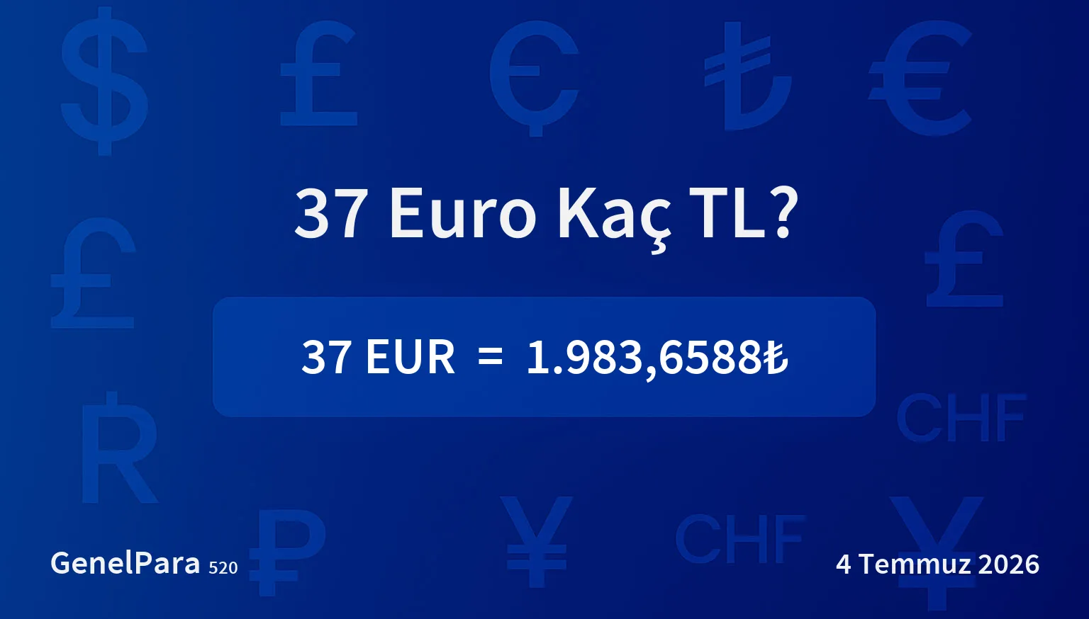 36.64 Euro Kaç TL?