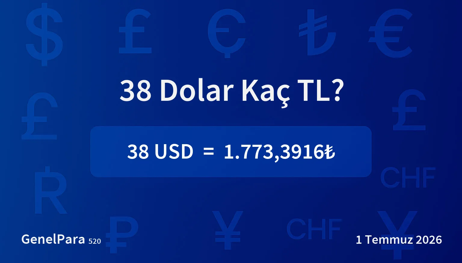 38 Dolar Kaç TL?