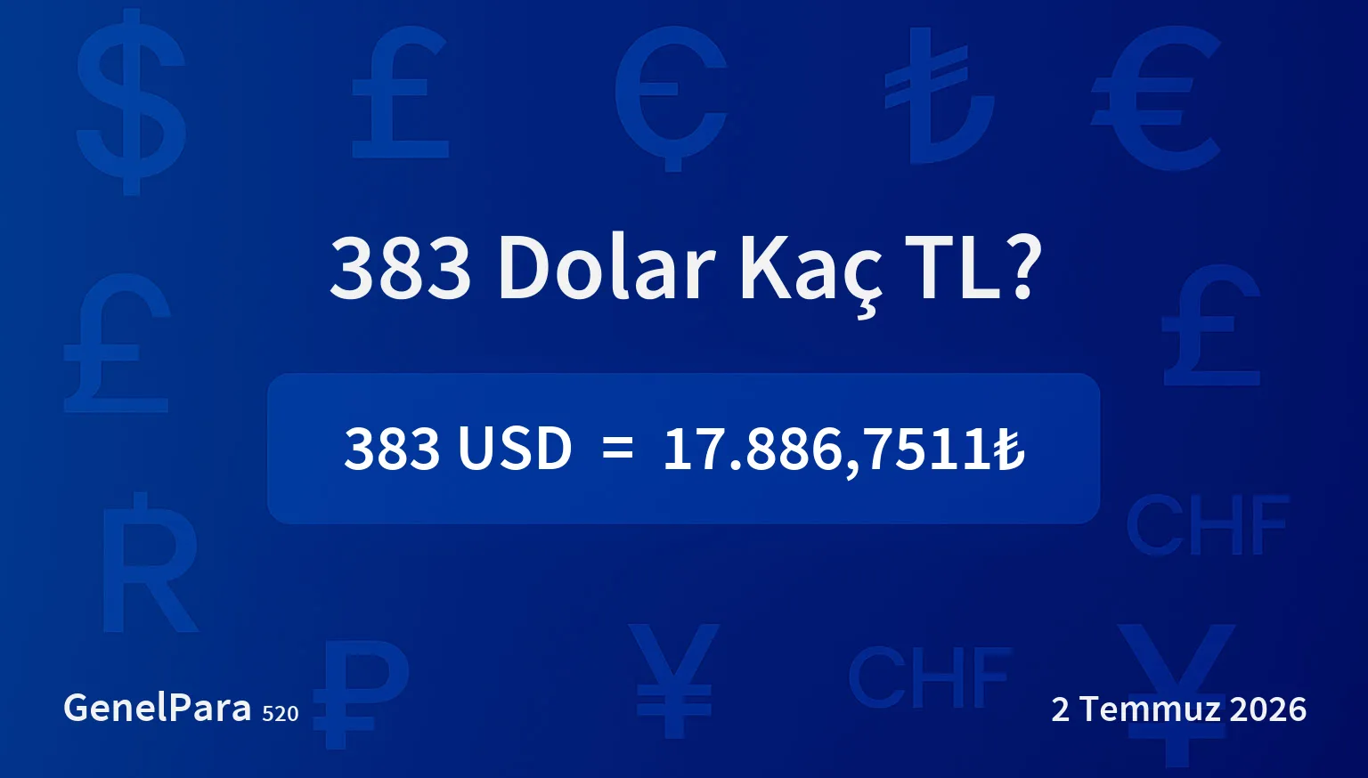 382.73 Dolar Kaç TL?