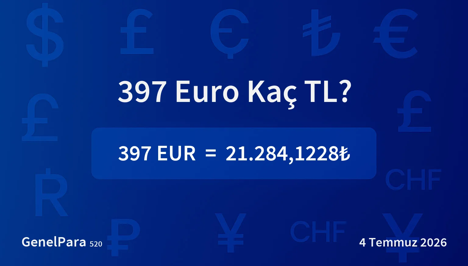 396.94 Euro Kaç TL?