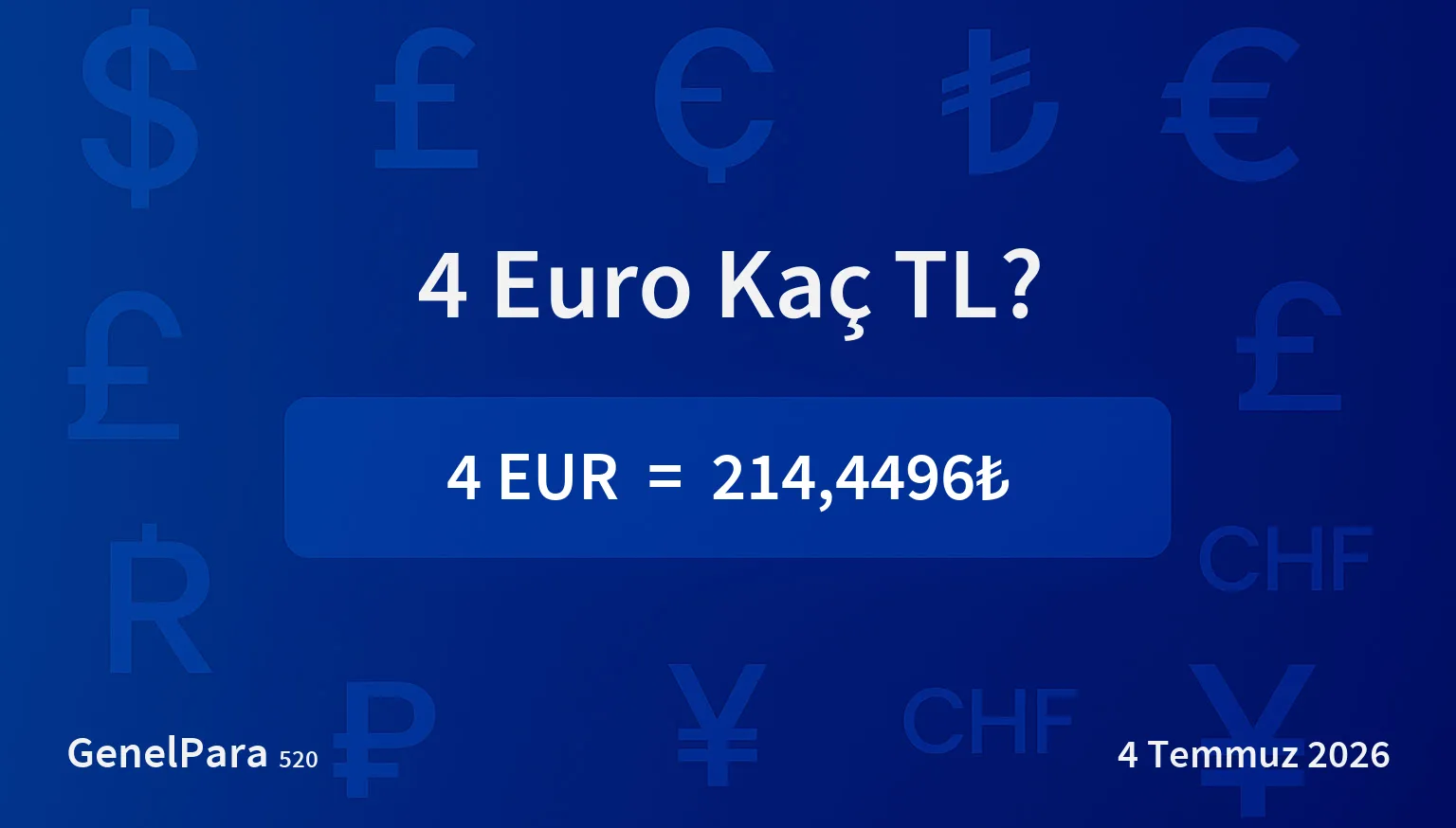3.56 Euro Kaç TL?