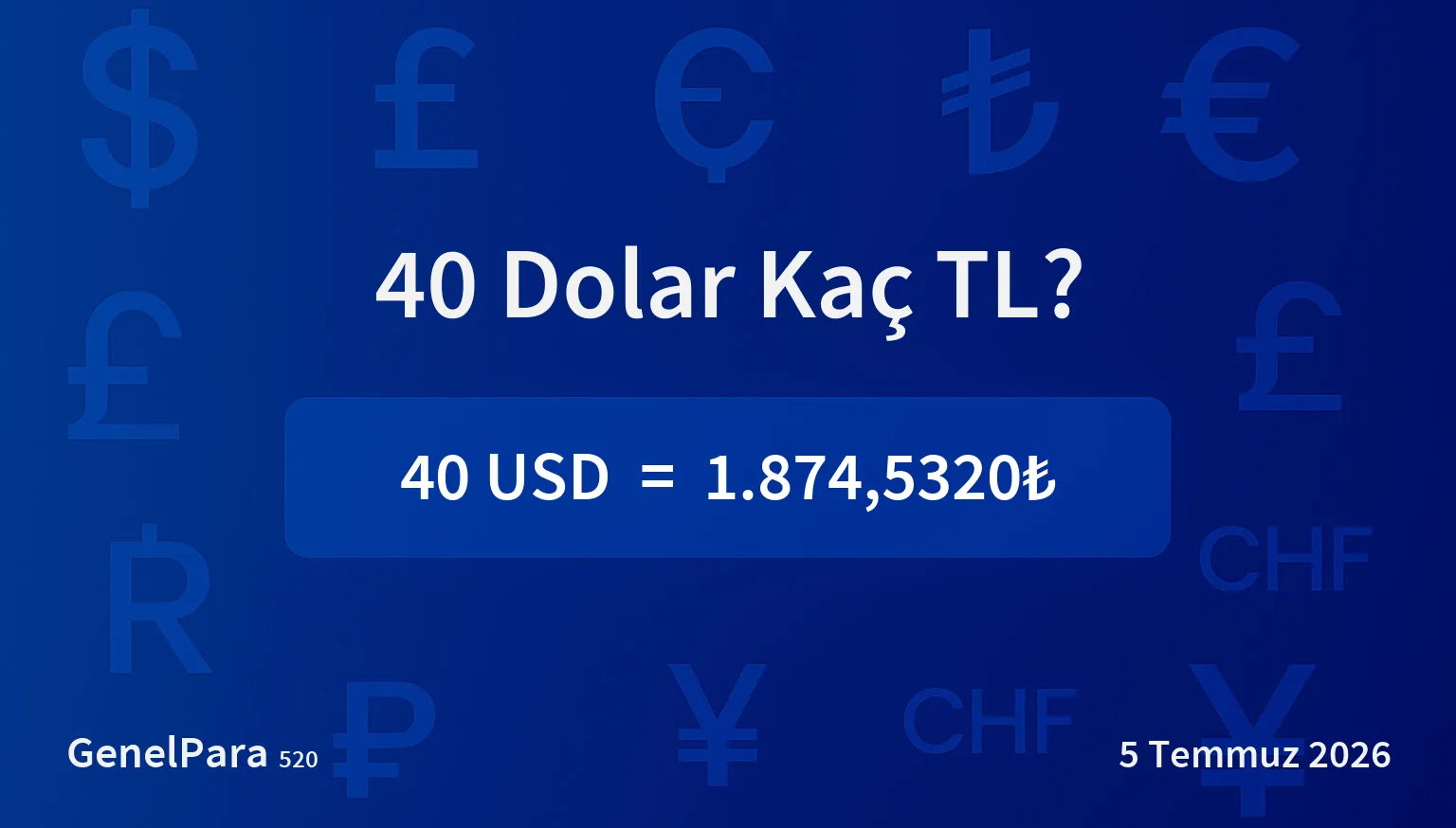 39.95 Dolar Kaç TL?