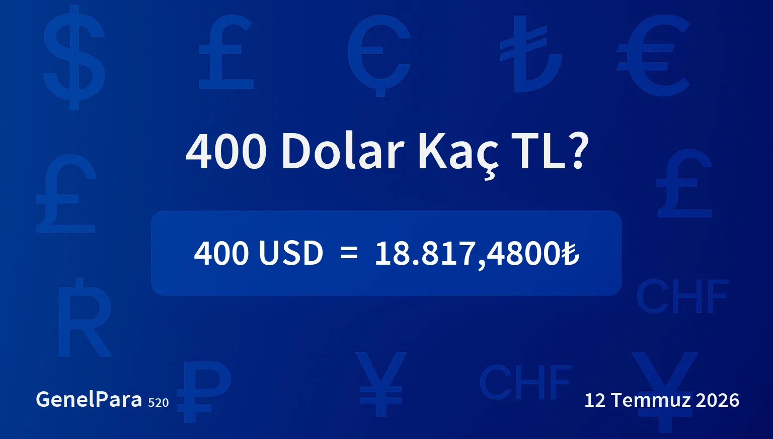 400.03 Dolar Kaç TL?