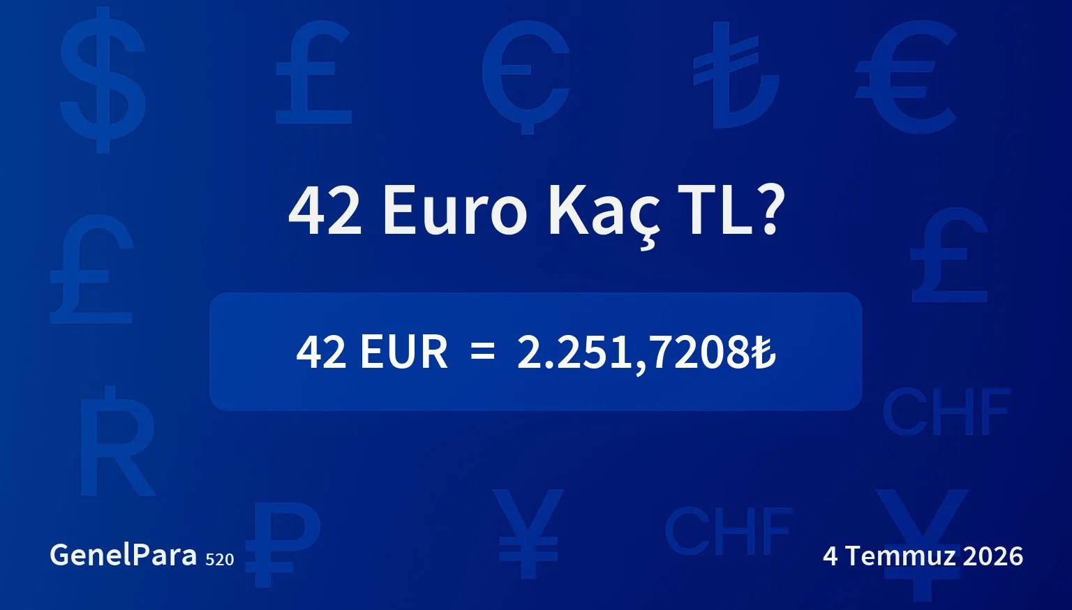 41.56 Euro Kaç TL?