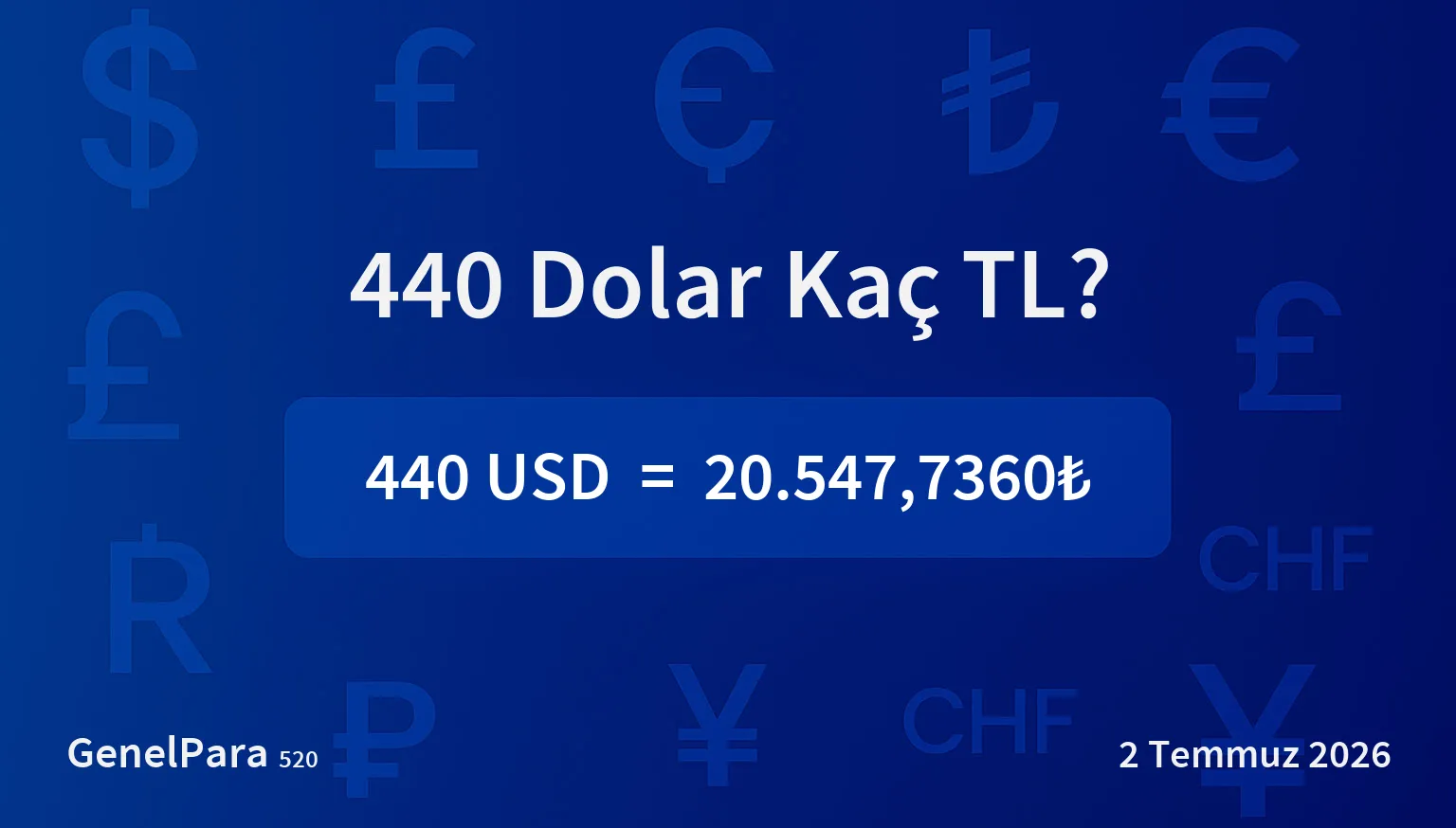 440.40 Dolar Kaç TL?